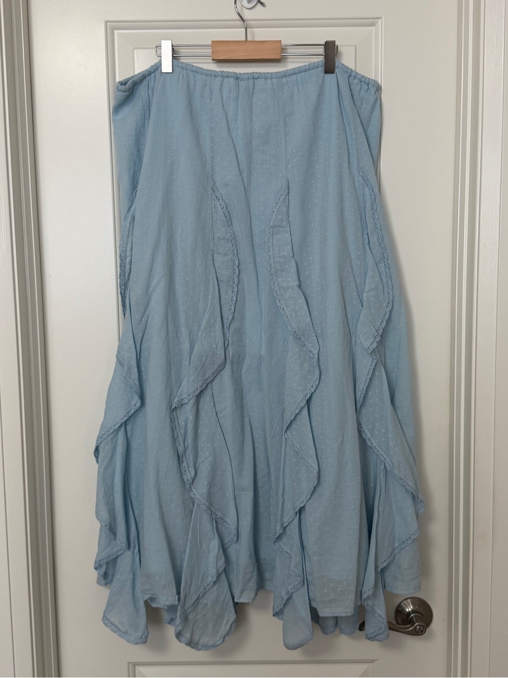 Light Blue Ruffle Maxi Skirt - American Eagle - Picture 2 of 5